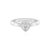 I3 (J) Diamond Silver Ring