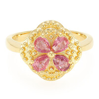 18K Unheated Padparadscha Sapphire Gold Ring (AMAYANI)