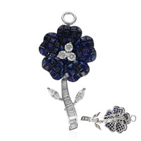 18K Blue Sapphire Gold Brooch (Estée Collection)