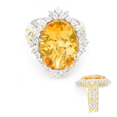 Citrine Silver Ring (Gems en Vogue)