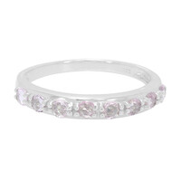 Pink Sapphire Silver Ring