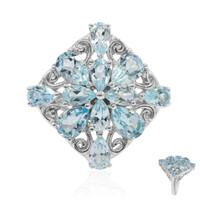 Sky Blue Topaz Silver Ring