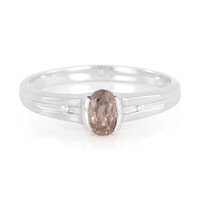 Cinnamon Zircon Silver Ring