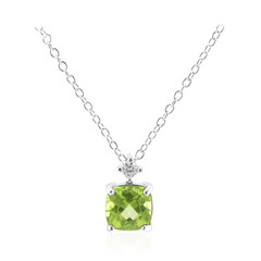 Burmese Peridot Silver Necklace