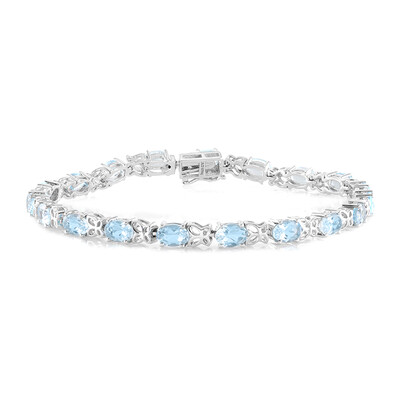 Sky Blue Topaz Silver Bracelet