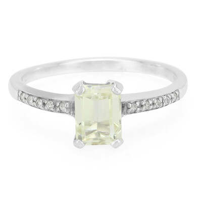 Canary Kunzite Silver Ring