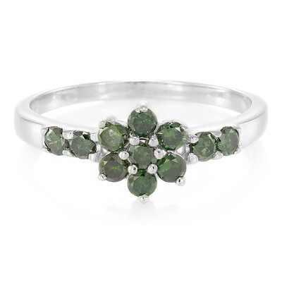 Fancy Diamond Silver Ring