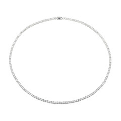 White Topaz Silver Necklace (Adela Silber)