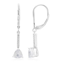 Ice Moon Quartz Silver Earrings