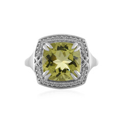 Lemon Quartz Silver Ring