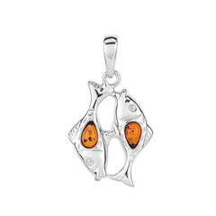 Baltic Amber Silver Pendant