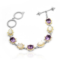 Amethyst Silver Bracelet (Dallas Prince Designs)