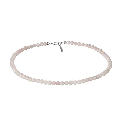 Rose Quartz Silver Necklace