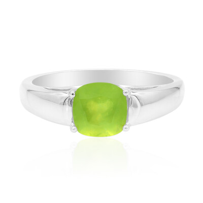 Brazilian Green Opal Silver Ring