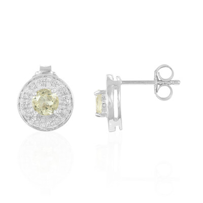 Lemon Apatite Silver Earrings