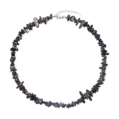 Silver Sheen Obsidian Silver Necklace