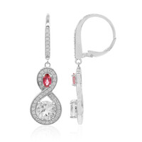 White Topaz Silver Earrings