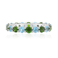 Russian Diopside Silver Ring