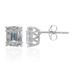 Sky Blue Topaz Silver Earrings