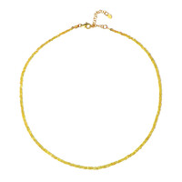 Yellow Sapphire Silver Necklace