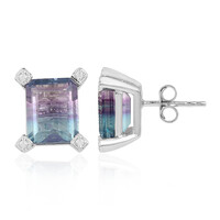 Fluorite Silver Earrings