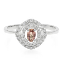 Padparadscha Sapphire Silver Ring