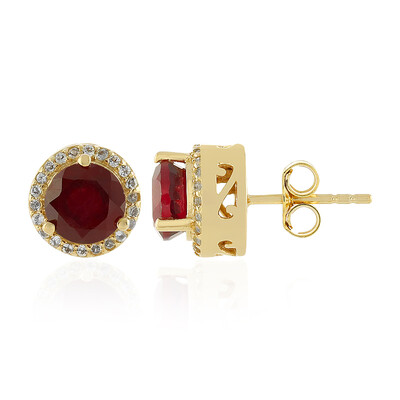 Madagascar Ruby Silver Earrings