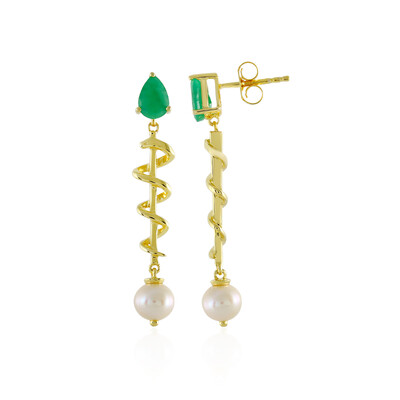 Socoto Emerald Silver Earrings