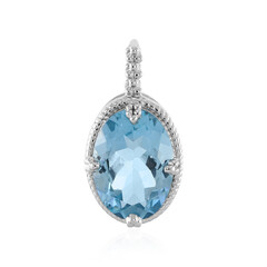 Sky Blue Topaz Silver Pendant
