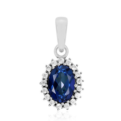 Royal Blue Topaz Silver Pendant