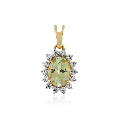 9K Yellow Tanzanite Gold Pendant