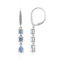 Swiss Blue Topaz Silver Earrings