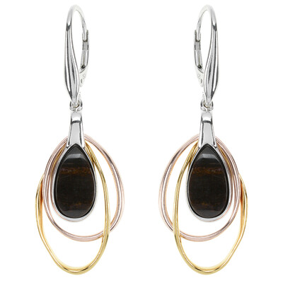 Petrified Wood Silver Earrings (dagen)