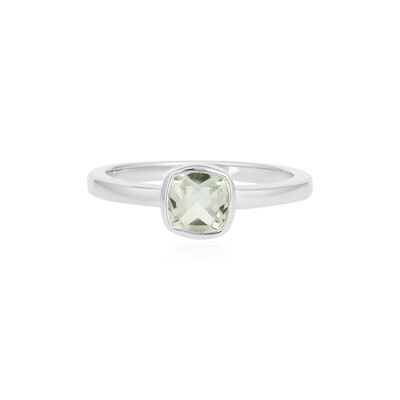 Green Amethyst Silver Ring