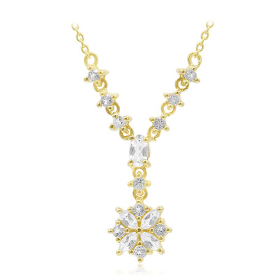 White Topaz Silver Necklace