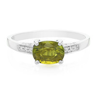 Cuprian Tourmaline Silver Ring