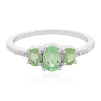 Merelani Mint Garnet Silver Ring