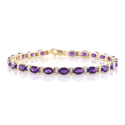 Zambian Amethyst Silver Bracelet