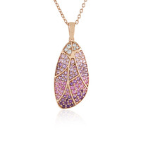 Pink Sapphire Silver Necklace (KM by Juwelo)