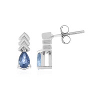 Blue Sapphire Silver Earrings