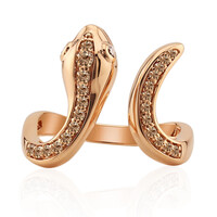 9K SI1 Argyle Rose De France Diamond Gold Ring