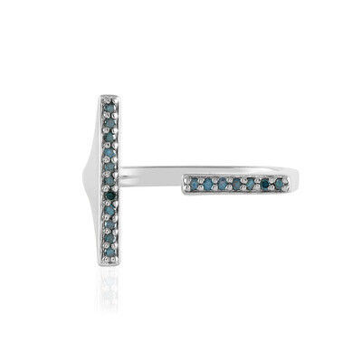 I3 Blue Diamond Silver Ring (de Melo)