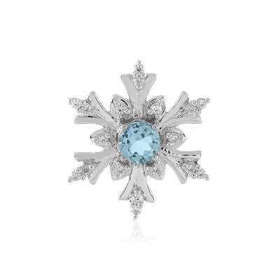 Sky Blue Topaz Silver Pendant
