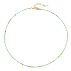 Chrysoprase Silver Necklace
