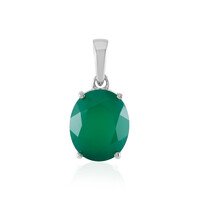 Green Onyx Silver Pendant