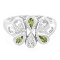 Cuprian Tourmaline Silver Ring