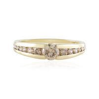 9K I2 Champagne Diamond Gold Ring