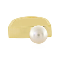 White Freshwater Pearl Silver Ring