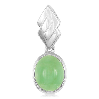 Imperial Chrysoprase Silver Pendant
