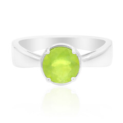 Brazilian Green Opal Silver Ring